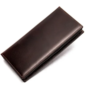 

Luxury Brand Business Vintage Men Genuine Leather Wallets Cowhide Men Clutch Wallets Long Purse Passport Phone Bag for Male