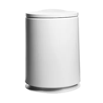

Japanese Style Pressing Type Round Trash Can Plastic Flip Cover Double-Layer Waste Bins Standing Household Cleaning Tools