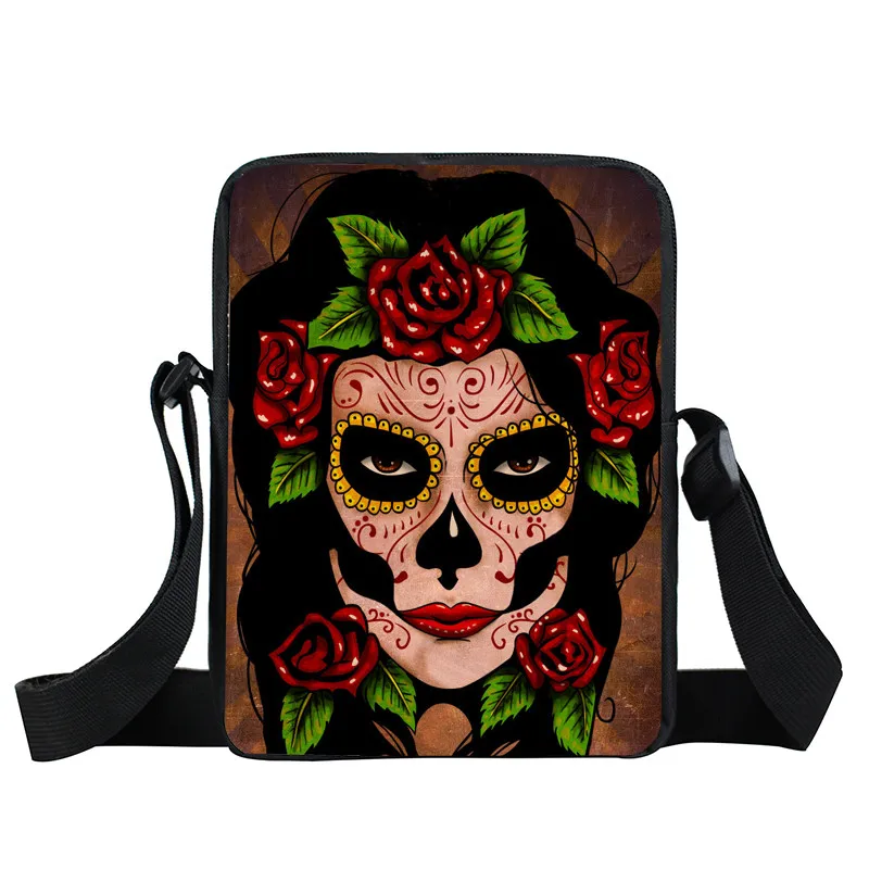 Темно-Готическая мини-сумка через плечо с черепом для мужчин, панк, женщин, детей, рок, пляжные сумки для мальчиков и девочек, сумка через плечо, портативные сумки в стиле хип-хоп - Цвет: XKB KL24