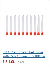 10 шт./лот 12x75/12x100/15x100/15x150 мм лабораторная пластиковая пробирка с пробкой прозрачная лабораторная Подарочная трубка, многоразовая бутылка