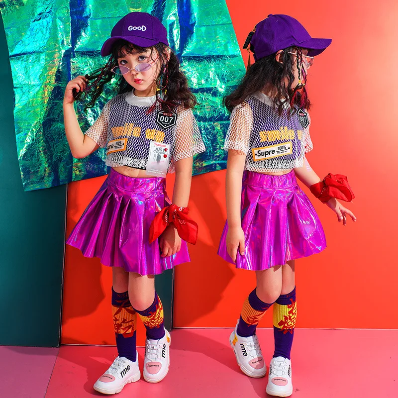 Детские костюмы для джазовых танцев; футболка для мальчиков и девочек; топы для бега; юбки с розами; одежда для бальных танцев в стиле хип-хоп; юбка для соревнований