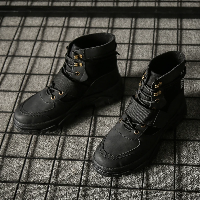 Новые мужские ботинки г. Теплые зимние ботинки на меху мужские ботинки повседневная обувь мужская обувь, модные Нескользящие резиновые ботильоны, 39-44