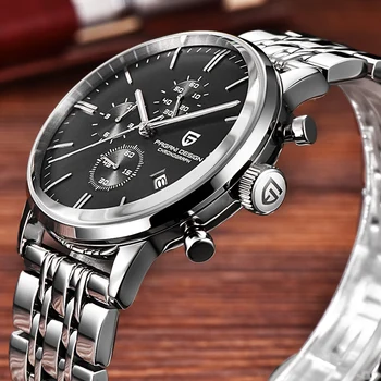 

Top Brand Luxury PAGANI DESIGN Men Military Waterproof Genuine Leather Quartz Watches Men Outdoor Leisure Sport watch relojes