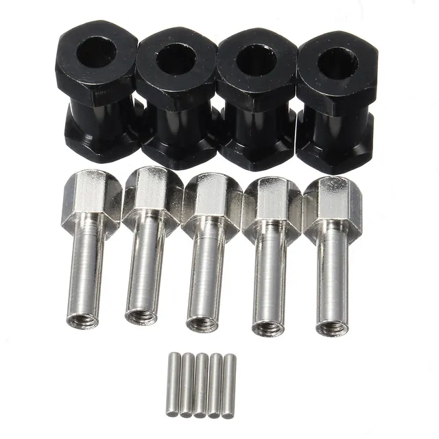 Special Price 4pcs RC 1/10 Model Car Aluminum Alloy Extended Wheel Hex Hub Upgrade Parts Black