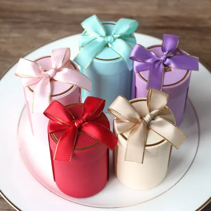 Креативные цилиндрические коробки для конфет для свадебной вечеринки и Подарочная коробка, бумажные коробки для упаковки, подарочные пакеты для свадебного украшения