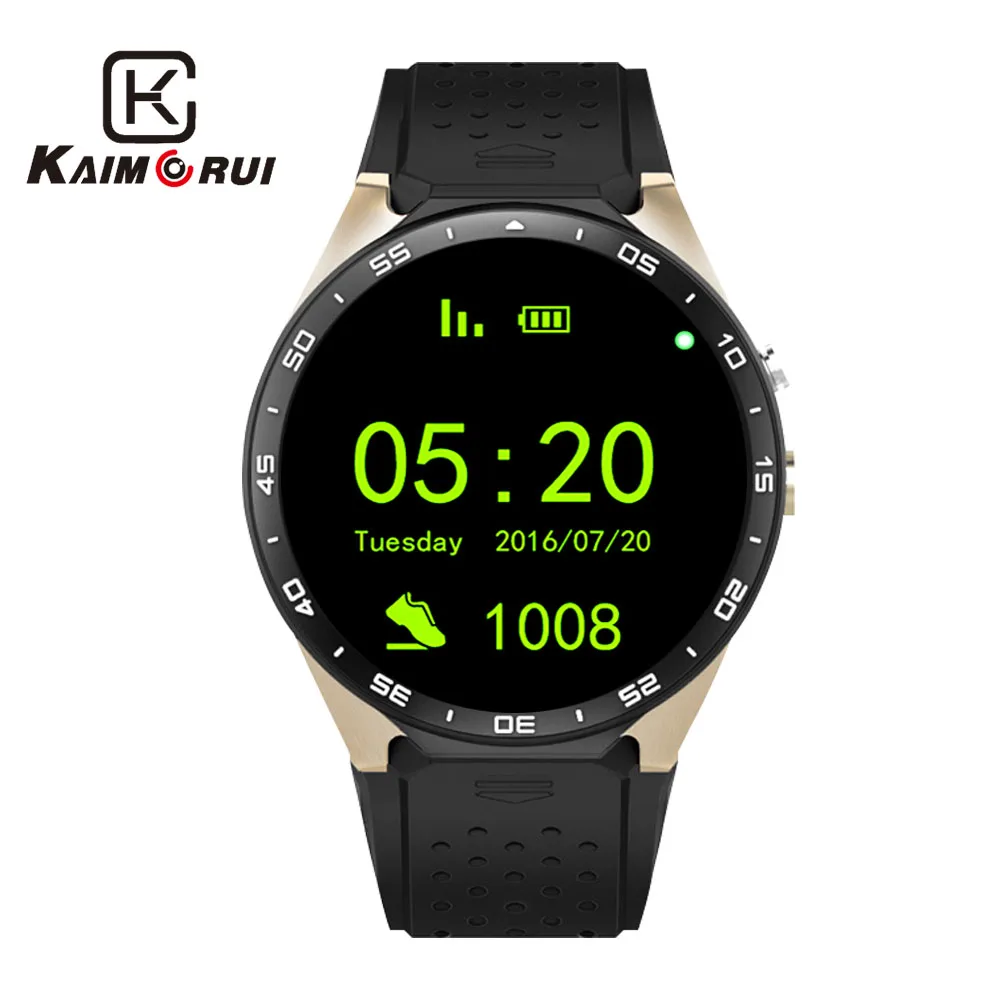 

Kaimorui Smart Watch Android 5.1 Bluetooth Smartwatch MTK6580 with SIM Card GPS WiFi 512MB+8GB Watch Phone For Android IOS Phone