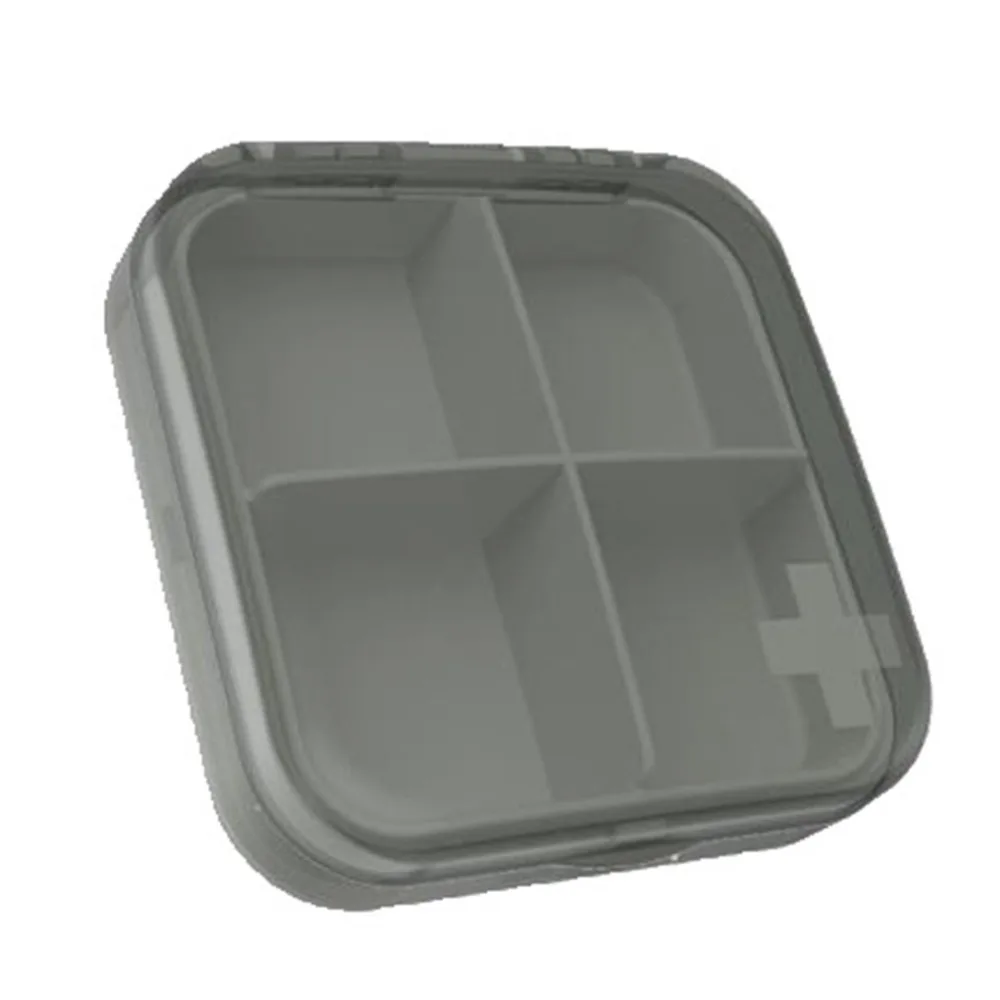 Креативная четырехпачка пластиковая маленькая коробка для таблеток портативный контейнер для таблеток таблетки пыль коробка для