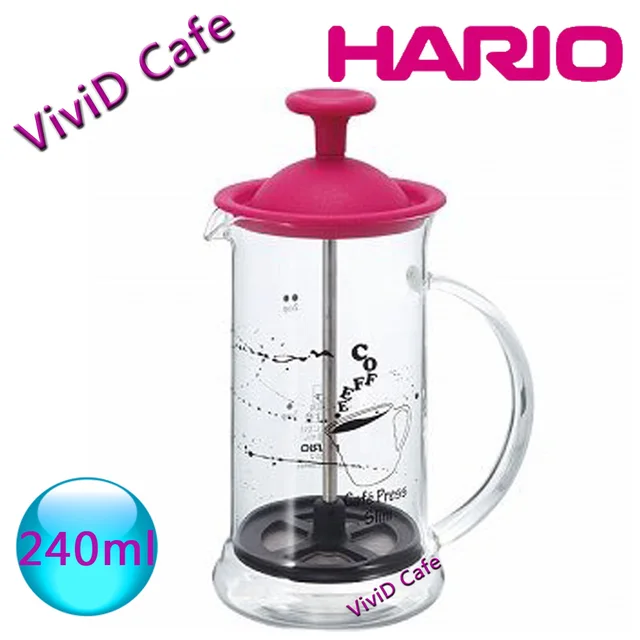 Hario Cafe Press Slim S Cpss 2pc Pink Gl 240ml French Hario Cafe Press Slim S Cpss 2pc Pink Gl 240ml French Pot Free Shipping