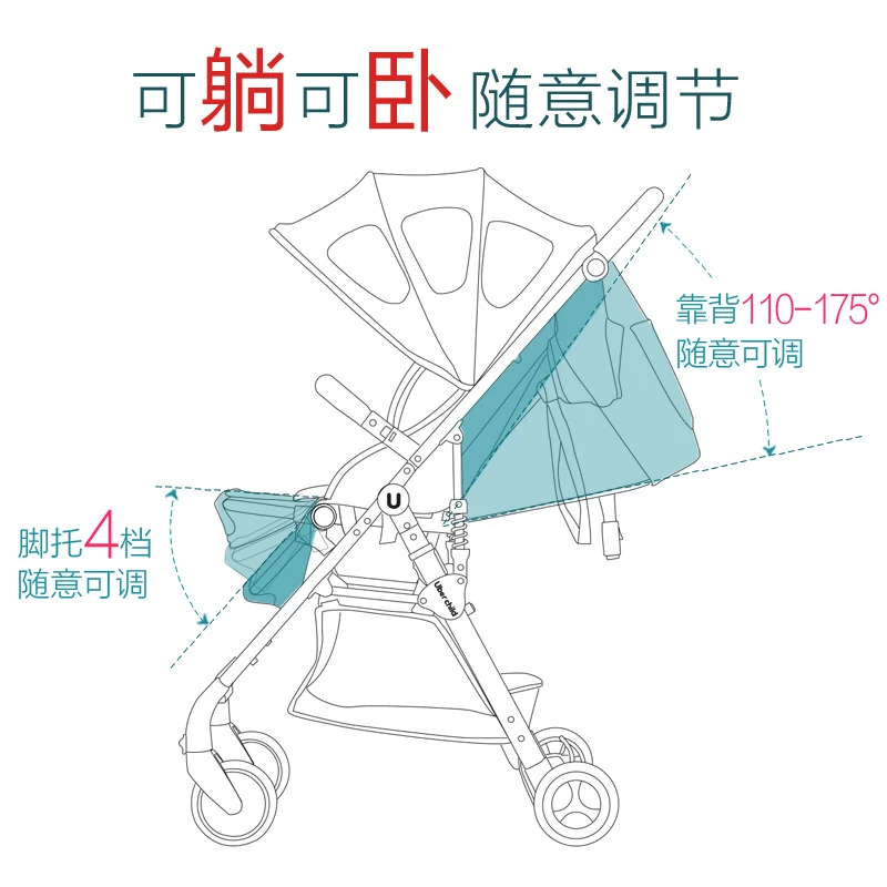 Складной регулируемый младенческий автомобильный зонтик для младенца четыре колеса коляска легкая дорожная система ребенок для коляски Коляска съемная