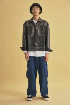 

fashion men and women transparant see through plastic winderbreaker bomber jacket