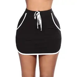 Женская Горячая короткая эластичная мини-юбка сексуальный облегающий обтягивающий карандаш для ночного клуба вечерние полосатые юбки