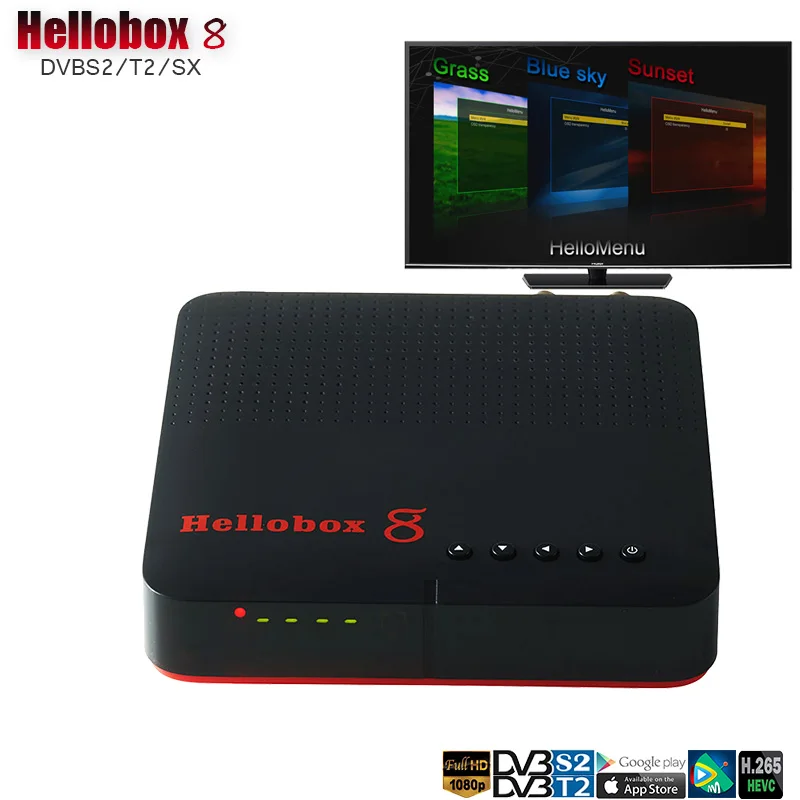 Hellobox 8 спутниковый ТВ приемник DVB T2/S2 приемопередатчик телеприставка