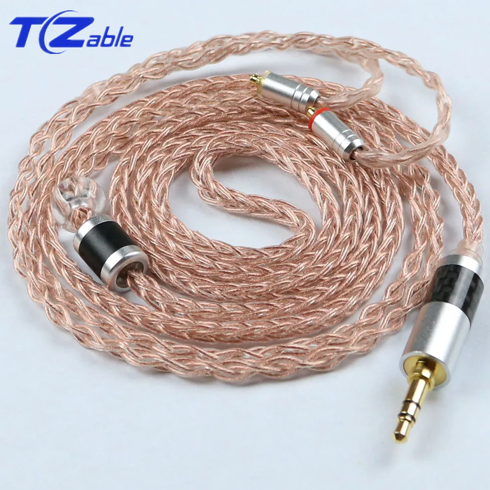 Jack 3 5mm Audio Cable Earphone For MMCX se215 se315 se535 se846 Headset Hifi Headphone Upgrade Cable Crystal Copper Line