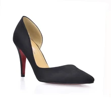 2016 Black Womens Pumps Cheap Modest Slip On Chaussure Femme Fashion Ladies Party Shoes Sexy Chausson Femme Custom Made Party