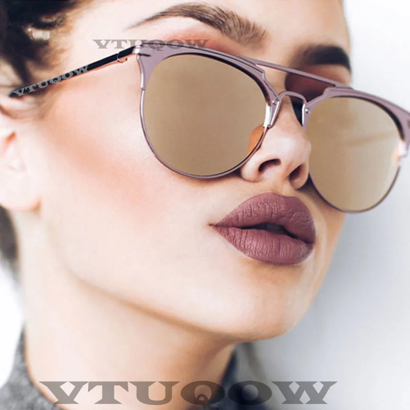 

Luxury Brand Cat Eye Sunglasses Women 2019 Hue Vintage Retro Ladies Sunglass Round Sun Glasses For Women zonnebril dames okulary