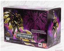 Original bandai anime modelo metal saint seiya pano mito alma de ouro mal deus loki ex metal figura de ação colletion modelo brinquedos