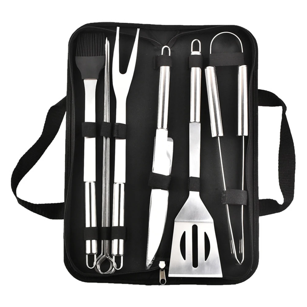 

Heavy Duty Corrosion-resistant Practical Stainless Steel Barbecue Set with Storage Case for Home Camping Kitchen Outdoor Picnic