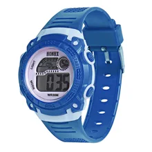 HONHX Children girls Digital Quartz LED Wrist Watch Date alarm Sport, Dark blue