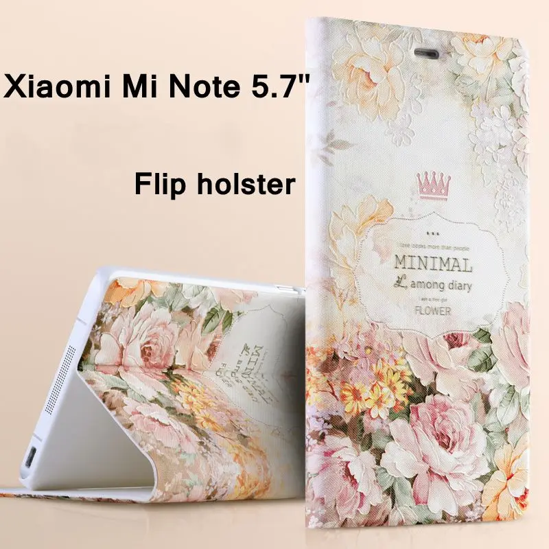 For Xiaomi Mi Note Pro Phone Cases 3D Colored Painted Luxury Flip bracket Mobile Phone Bags