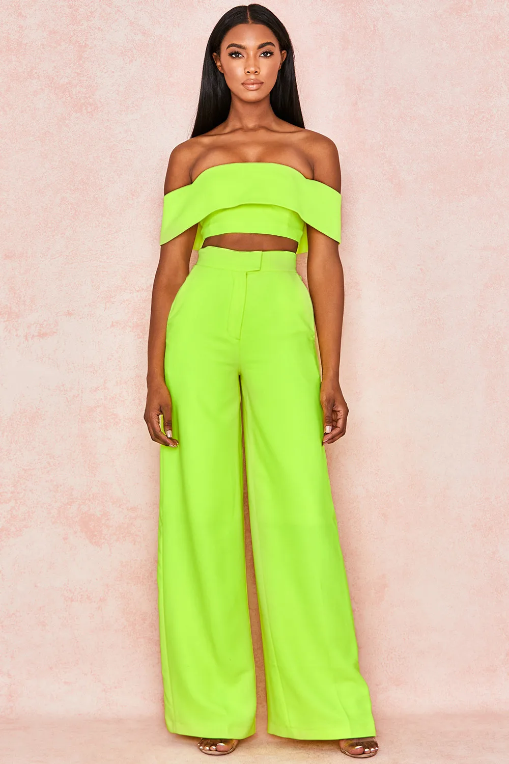 

2019 New Fashion green Strapless Jumpsuit Off Shoulder Women two Piece Vestido Celebrity Evening Party Bandage Jumpsuits
