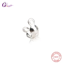 Пара 925 застежки из стерлингового серебра soild серебряные нитки пряжки с зажимом бусины и жемчужные крючки для браслета ожерелье изготовление аксессуаров