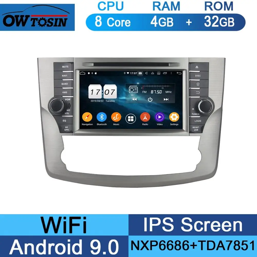 8" IPS Octa 8 Core 4GB RAM+64GB ROM Android 9.0 Car DVD Radio GPS Navi For Toyota Avalon 2011 2012 2013 DSP CarPlay Parrot BT - Цвет: 32G