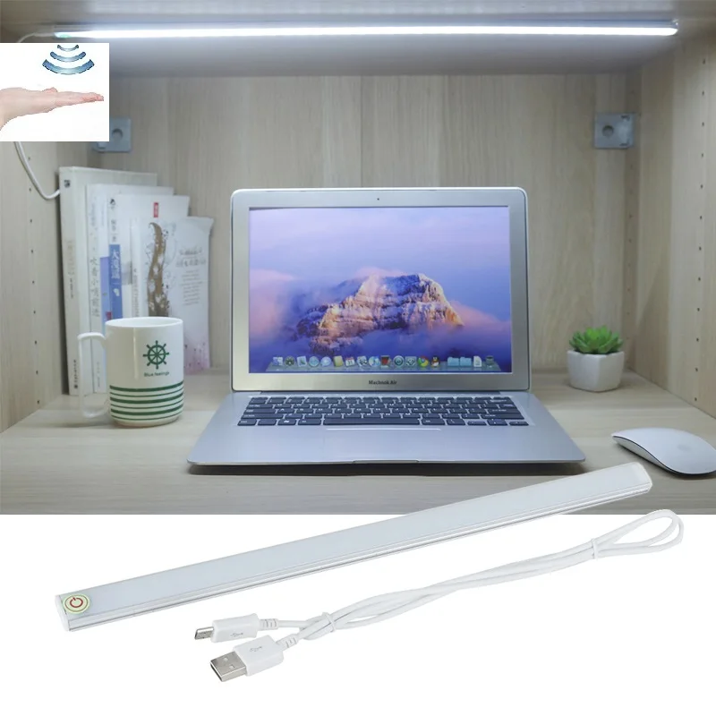 

LED Bar Lights Hand Wave Control USB Touch Sensor Kitchen Cabinet Lamp Closet Lamps Bookshelf Reading Night Light Home Deco