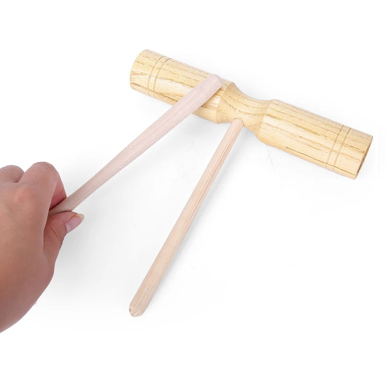 

Fashion Wooden Crow Sounder Toy Musical Instrument Two Tone Great Material Percussion Instrument Learning Education