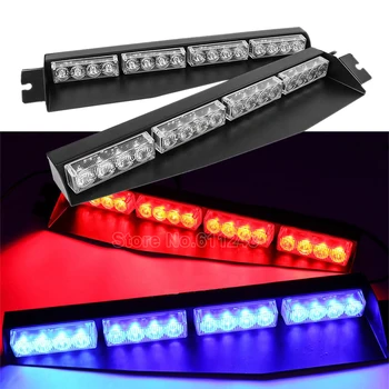

32LED Car Visor Strobe Lights Front Windshield Police Warning Strobe light Dash Traffic Emergency Vechicle Flash Beacon Fog Lamp
