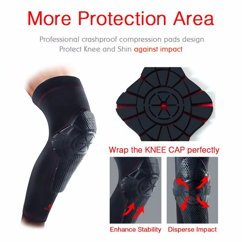 Girlslove talk Leg Sleeves Knee Brace,Crashproof Knee Brace Extended Sleeve,Sports Protective Knee Pads for Basketball Volleyball Weightlifting Dancing,2 Pcs 