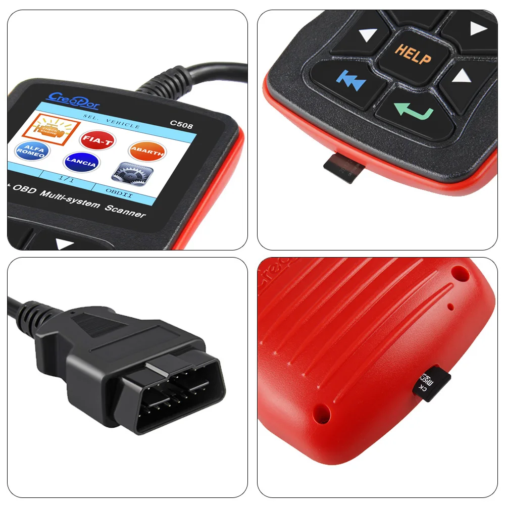 Автомобильный сканер Creator C508 OBD 2 кодов OBD2 OBDII для FIAT/Alfa/abrith/Lancia Airbag/ABS автомобильный