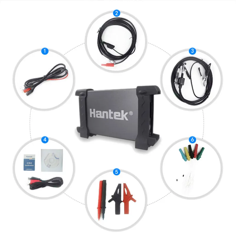

Hantek Oscilloscope 6104BE handheld digital oscilloscope 100mhz 4 Channels 1Gsa/s digital oscilloscope Equipment Car Diagnostic