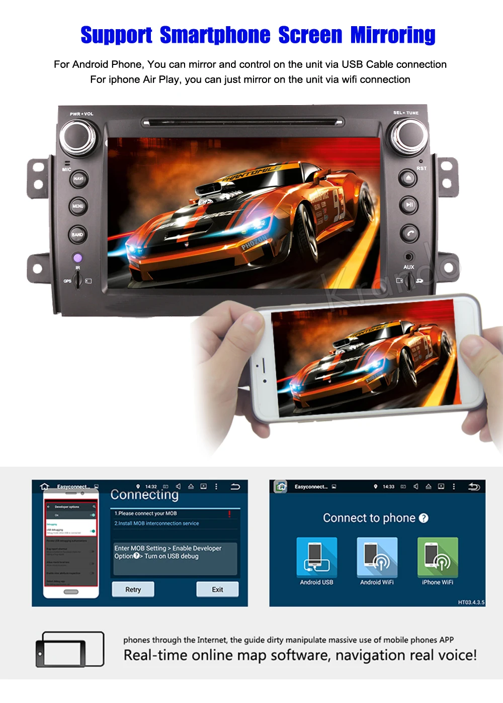 Excellent Krando 8" Android 8.0 car navigation multimedia system for Suzuki SX4 2006-2012 audio radio gps dvd player WIFI 3G DAB+ 4 Excellent Krando 8" Android 8.0 car navigation multimedia system for Suzuki SX4 2006-2012 audio radio gps dvd player WIFI 3G DAB+ 4