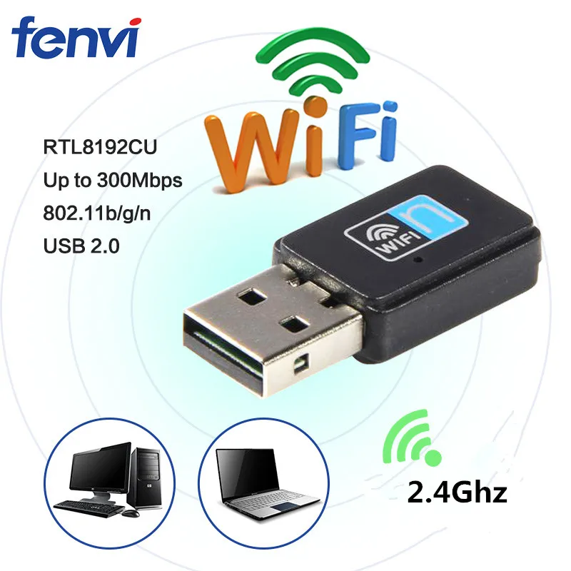 300 Мбит/с мини wifi USB адаптер беспроводной локальной сети Wlan карта Realtek RTL8192CU wifi ключ для Windows XP/7/8/10