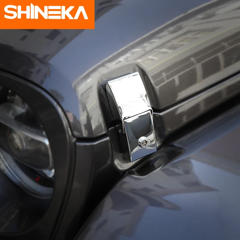 SHINEKA крышка автомобильного замка двигателя для Jeep Wrangler JL 2018 + Автомобильный Замок