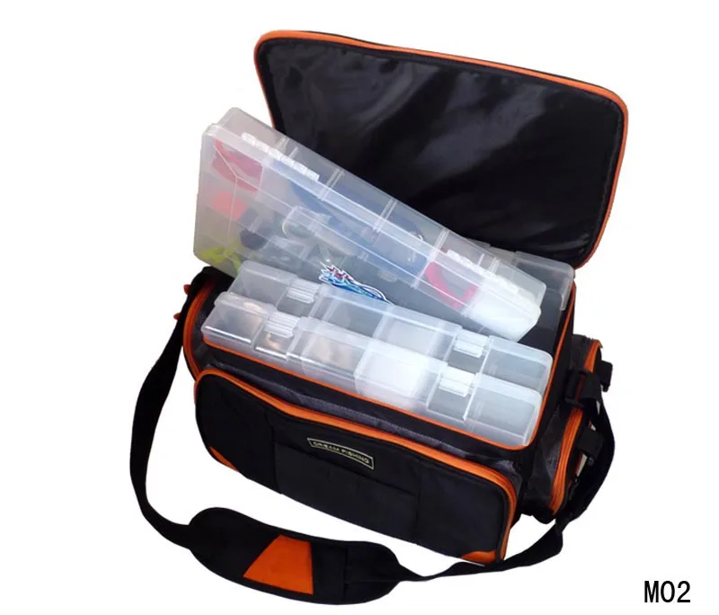 

45*27*24cm Fishing Bag Canvas Multifunctional Outdoor Shoulder Bags Reel Lure Carrier Storage Bag Fishing Tackle A200
