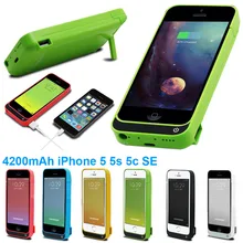 High quality adapter 4200mAh External power bank Charger pack backup battery case for iphone SE 5 5s 5c choose cover