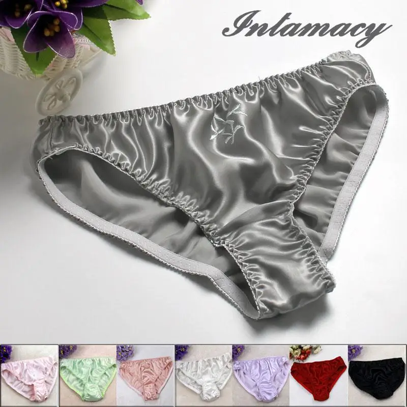 

Mid Waist 100% real Silk Underwear panties briefs, XXXl,3XL size