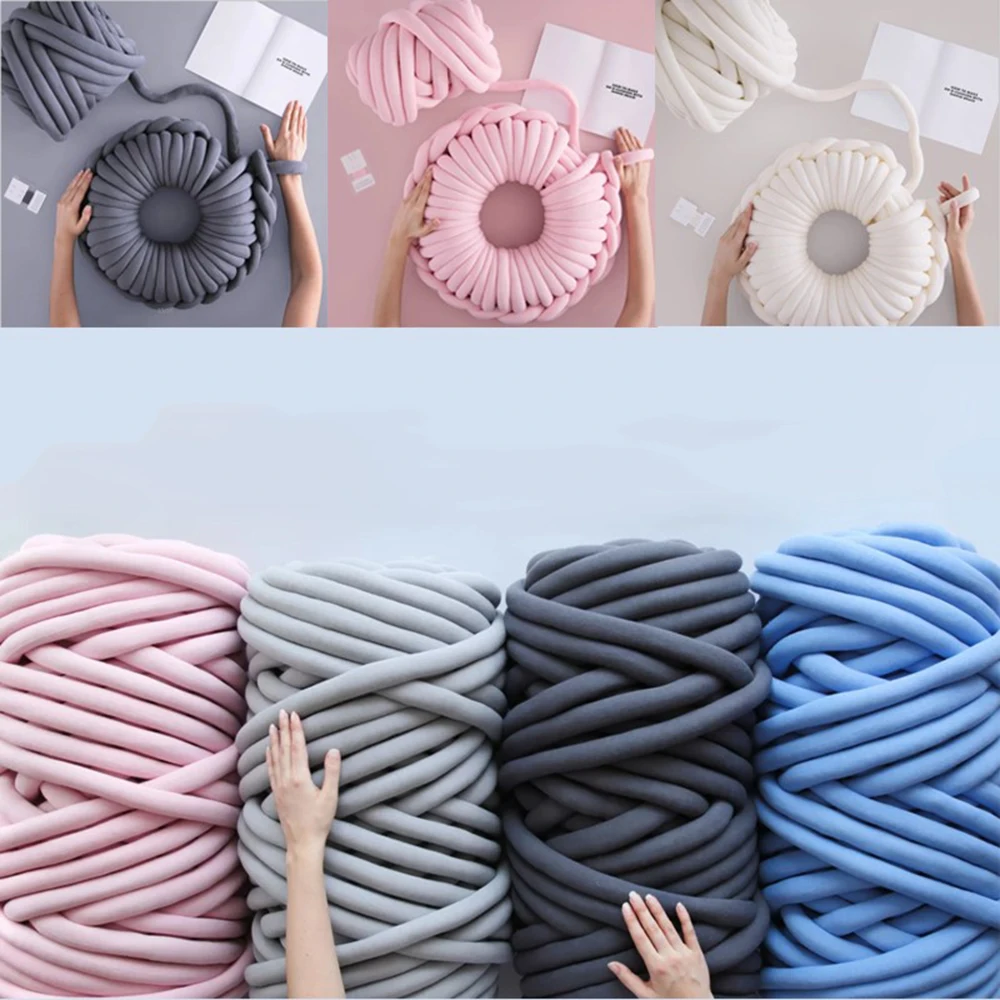 

New Manual Woven Blanket Core Yarn Round Cloth Coarse Line Knitting DIY 25M