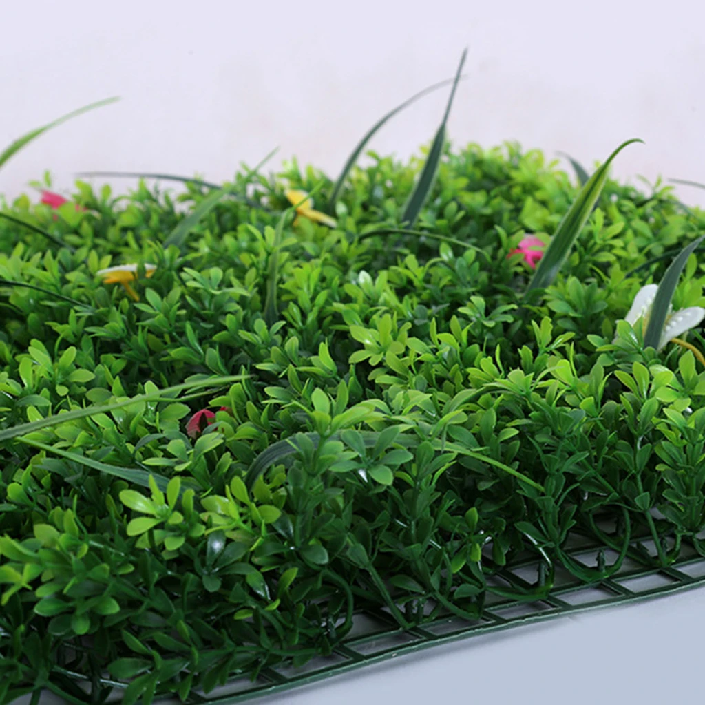 Artificial Plants Green Grass Flower Wall Panels Opening Ceremony Backdrop Floral Decor