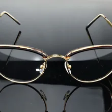 Барокко Дворцовый стиль Кошачий глаз круглая дизайнерская оправа полный обод оптический на заказ по рецепту Близорукость очки фотохромные-1 до-6