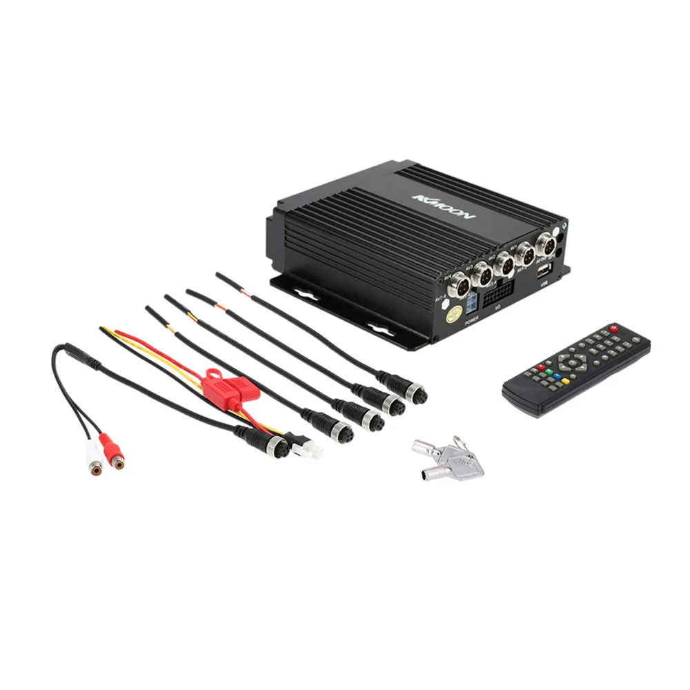 

KKmoon MINI Realtime SD Car Mobile DVR 4CH Video/Audio Input with Remote Controller Encrption