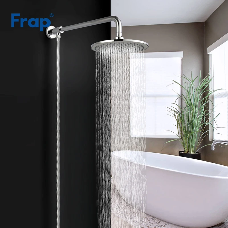 

Frap 205x205mm Luxury Round OverHead Rain Shower Head Stainless Steel Arm Shower Head Bathroom Shower Chuveiro F2406-1
