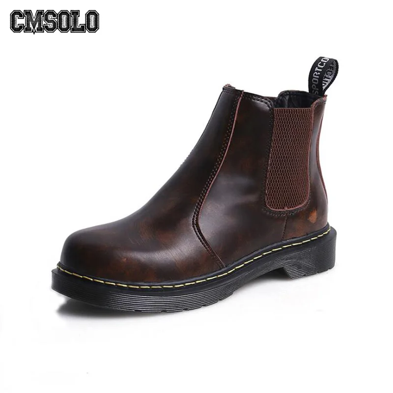 

CMSOLO Martin Boots Retro Autumn Women Boot Warm Winter Leather Chelsea High-quality Brand Design Martin Boots Female Adult New