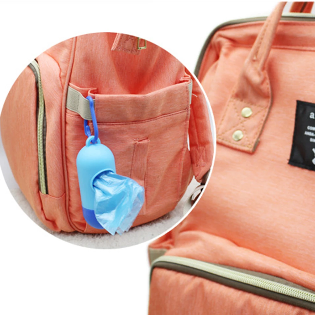 New Plastic Small Portable Baby Diapers Bags Rubbish Bags Garbage Bag Removable Box Nappy Bag 6
