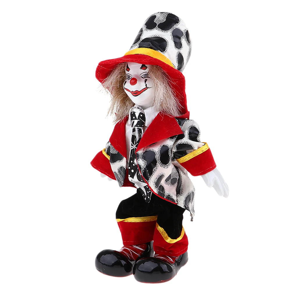 Porcelain Clown Doll For Kids Birthday Gifts Halloween Christmas Decoration #3