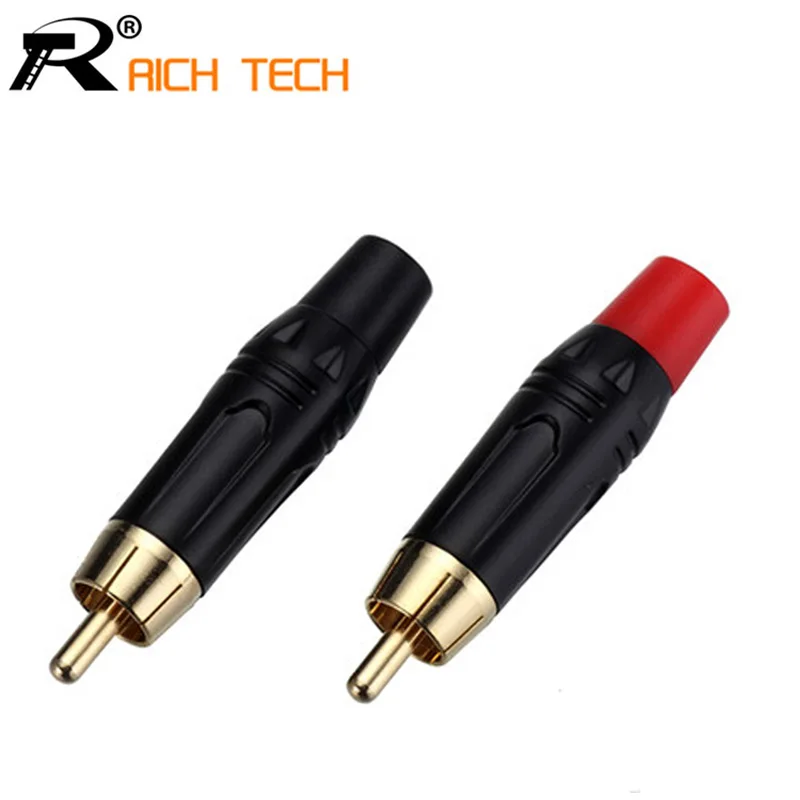 20pcs RCA Connector High quality RCA male Connector gold plating audio
