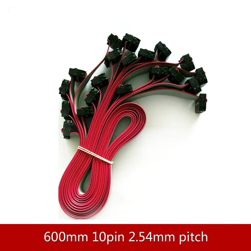 Wire Harness Length 60cm 2.54 Pitch 10pin Gray Cable Jtag Flat Cable