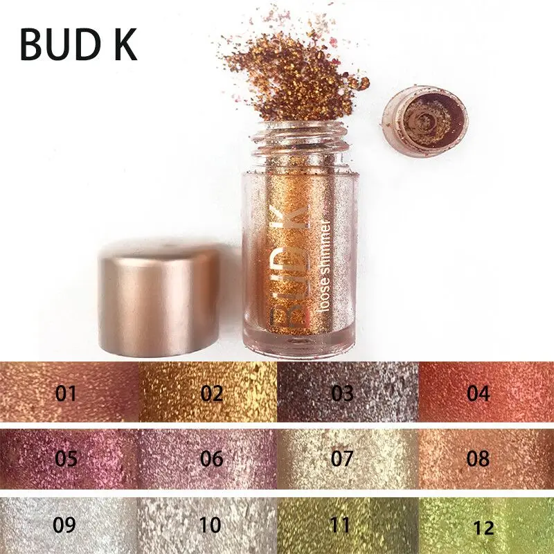 BUD K брендовые Роскошные светящиеся тени для век Цвет Косметика длительное