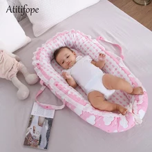 Best Price 85*50*10cm Baby Cotton Foldable Bed Removable Newborn Crib Portable An Crown Bionic Bed Folding Washable baby crib Best Price 85*50*10cm Baby Cotton Foldable Bed Removable Newborn Crib Portable An Crown Bionic Bed Folding Washable baby crib